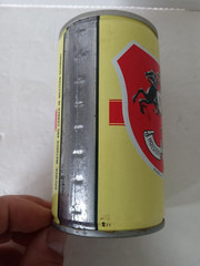 HOLSTEN LAGER Beer Can 11 oz. Steel Pull Tab HAMBURG Germany AGENT STAMP