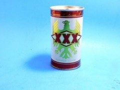 MEXICO RED & WHITE DOUBLE SIDED XXX PULL TAB BEER CAN CERVEZA STRAIGHT STEEL