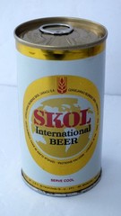 Vintage Beer Can Skol International Beer Brazil Steel Can Empty