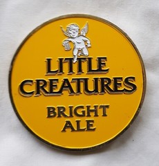 COLLECTIBLE LITTLE CREATURES BRIGHT ALE METAL TAP TOP BADGE
