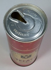Cerveza Tecate 16 Oz Top Opened Straight Steel Beer Can Half Quart Pull Tab