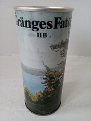 GRANGES FATOL II B Beer Can 16 oz Steel Pull Tab Scenic Set Can SWEDEN 1970s