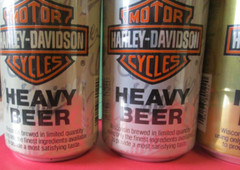 4 MILWAUKEE Harley Davidson Motorcycle Empty Beer Can HUBER BREWING MONROE WI