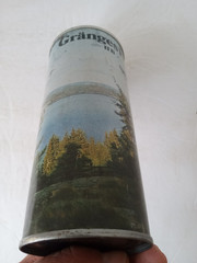 GRANGES FATOL II B Beer Can 16 oz Steel Pull Tab Scenic Set Can SWEDEN 1970s