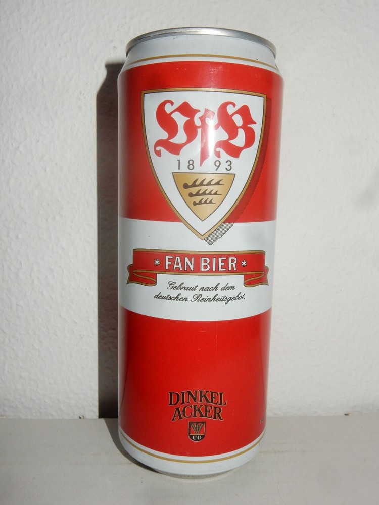 VFB STUTTGART SOCCER DINKEL ACKER Beer can from GERMANY (50cl) Empty !!