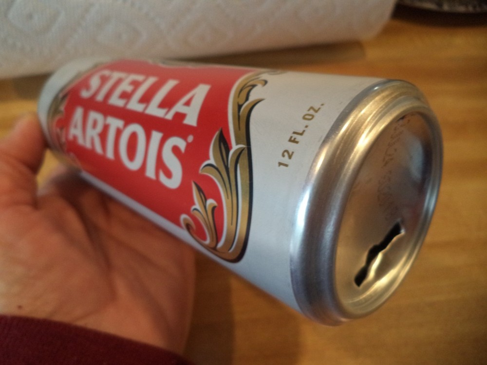 STELLA ARTOIS PREMIUM LAGER 12 OZ TALL SLIM EMPTY ALUMINUM BEER CAN BREWED USA
