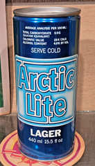 1970S 440mL ECO LID ARTIC LITE LAGER CRIMPED STEEL BEER CAN BURTON-ON-TRENT UK