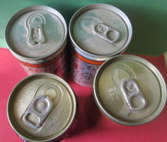 4 MILWAUKEE Harley Davidson Motorcycle Empty Beer Can HUBER BREWING MONROE WI