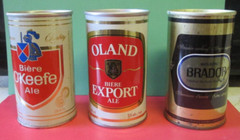 3 VINTAGE CANADIAN STEEL BEER CAN LOT MOLSON CARLING OKEEFE OLAND