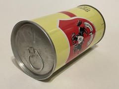Holsten Lager empty beer can, straight steel, Germany, OI on lid