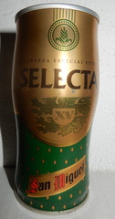 SAN MIGUEL SELECTA Steel Shaped Beer can from SPAIN (330ml) Empty Beercan !!