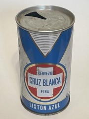 Cruz Blanca empty beer can, Mexico, FAN TAB