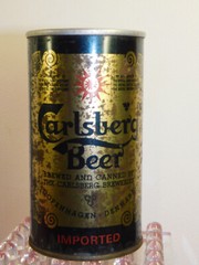 CARLSBERG BEER IMPORTED – 12flo oz Rare Steel BEER CAN 1970’s