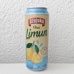 Empty 2025 Ožujsko Lemon Radler Beer can; 500 ml/16.9 fl oz (Croatia)