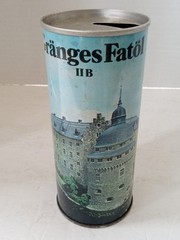 GRANGES FATOL IIB Beer Can 16 oz Steel Pull Tab Set Can 1970 SWEDEN BCCA 75-182