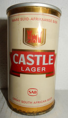 CASTLE LAGER Straight Steel Beer Can from SOUTH AFRICA (340ml) Empty Beercan