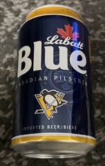 Labatt Blue Canadian PILSENER Beer Can LETS GO PENS PITTSBURGH PENGUINS