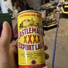 Vintage 70s Castlemaine Bitter Ale Steel Beer Can Australia Pull Tab XXXX Decor