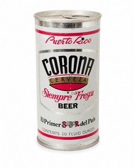 Vintage Corona Steel Beer Cans 10 Oz Pull Tab 60’s-70’s Puerto Rico Set Of 2