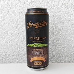 Empty 2023 Sarajevsko Premium Lager Beer can; 500 ml/16.9 fl oz; TOP (Bosnia)