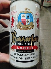 Bavarian Old Style Lager Flat Top Beer Can New Zealand