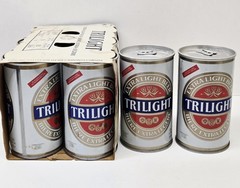 TRILIGHT Extra Light Beer Cans 6 Pack w/ Cardboard Carrier Carling O’Keefe VG