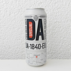 Empty “DA-1840-EU” Lager Beer can; 500 ml; BOTTOM (Daruvar Brewery, Croatia)