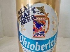 OKTOBERFEST REAL DRAFT BEER Flat Top Gallon Beer Can 3.77L Liter Steel CANADA