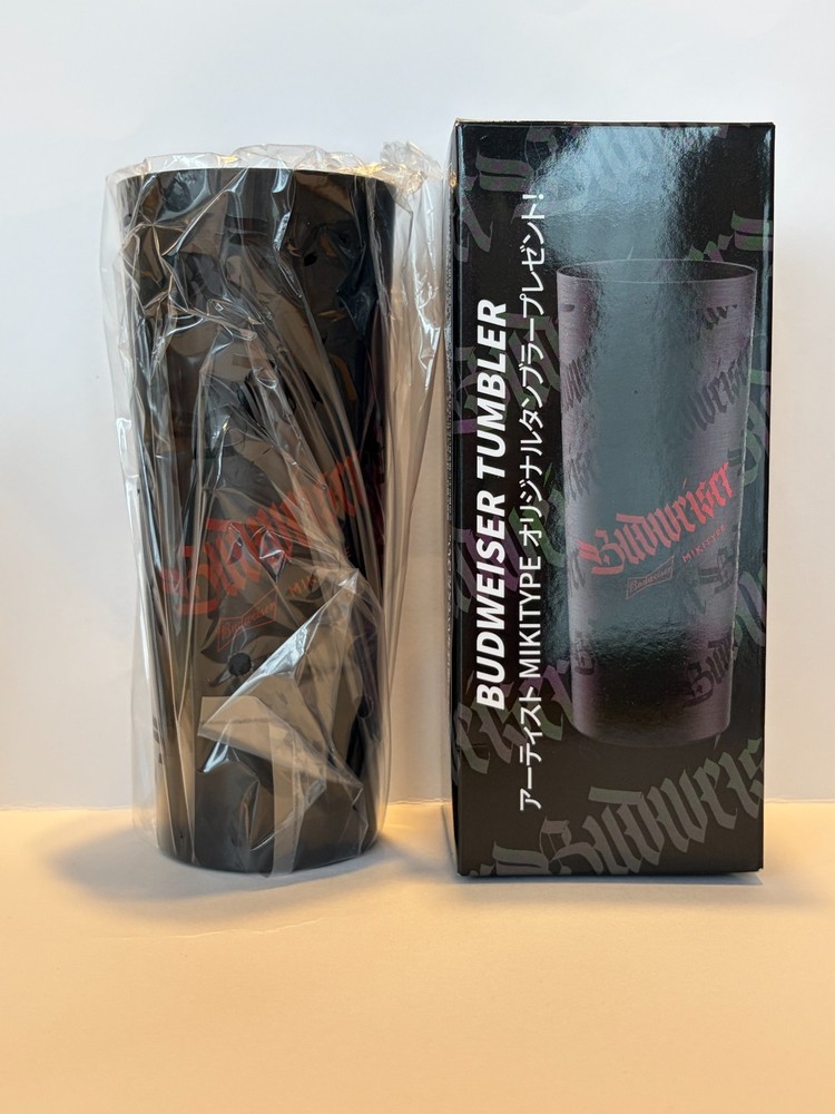 Budweiser Mikitype Aluminum Tumbler 460ml Cup Japan Exclusive Rare Non-Sale