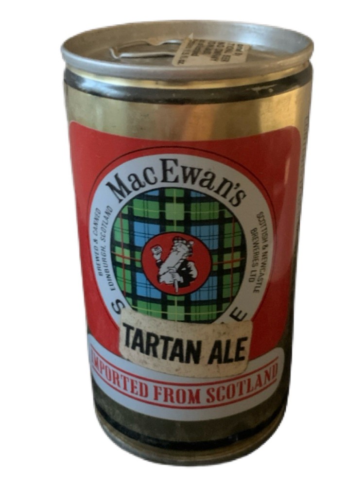 Vintage Beer Can MacEwan’s Tartan Ale Imported From Scotland Pull Tab Empty