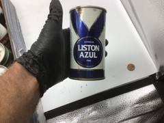 vintage beer can: LISTON AUL cerveza Mexico – STEEL wide seam – pull tab
