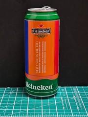 HEINEKEN Hup Holland ORANGE Beer can from HOLLAND (50cl) Empty !! (TRAY 4)
