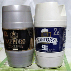 SUNTORY SAPPORO DRAFT BEER 2L PLASTIC BEER CAN EMPTY SET