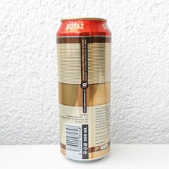 Empty 2012 Kelt Lager Beer can; 500 ml/16.9 fl oz – Slovakia – TOP opened