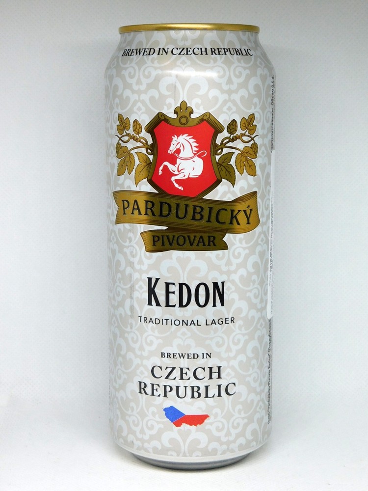 Empty Beer Can KEDON Pardubicky Pivovar 500 ml. Czechia 2022 Bottom Open!