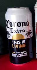 x4 EMPTY BEER CANS CORONA MEXICO, MAHOU MADRID, ZUBR POLAND, STAROPRAMIEN PRAGUE