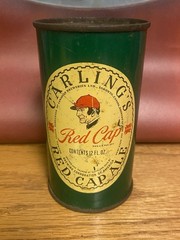 Carlings Red Cap Ale Flat Top Beer Can Canadian Brewery Toronto Canada Old