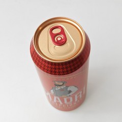 Empty 2025 Madrí Excepcional Beer can; 500 ml/16.9 fl oz; BOTTOM (Serbia)