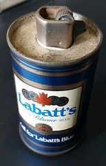 Labatt’s Blue Cricket Lighter Holder Can –