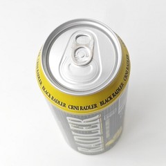 Empty 360th Anniv Osječko Dark Radler Beer can; 500 ml; BOTTOM (Osijek, Croatia)