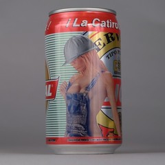 2000 REGIONAL Cerveza Overalls Model PINUP GIRL 12 oz. Aluminum Tab Top Beer Can