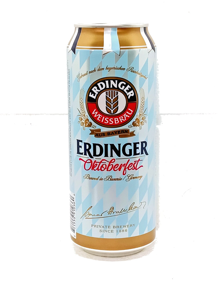 Erdinger Oktoberfest Empty Beer Can 500ml Germany 2025 Bottom Open Collectible