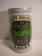 Vintage Beer Can Thos Cooper & Sons Lager Australian Export Beer 1 Pint 25oz.