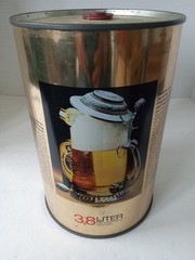 Warsteiner Pilsner 3.8L Liter Gallon Beer Can Steel Party Barrel GERMANY 1970s