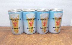 Tennent’s Lager Beer Can Set of 4 VICKY Limited Scotland Girls Steel Pull Tab