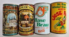 American Steel Beer Cans, 4 Assorted cans