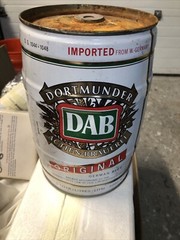 DORTMUNDER VERY RARE 15”+ ORIGINAL 5 LITER MINI BEER KEG~GERMANY