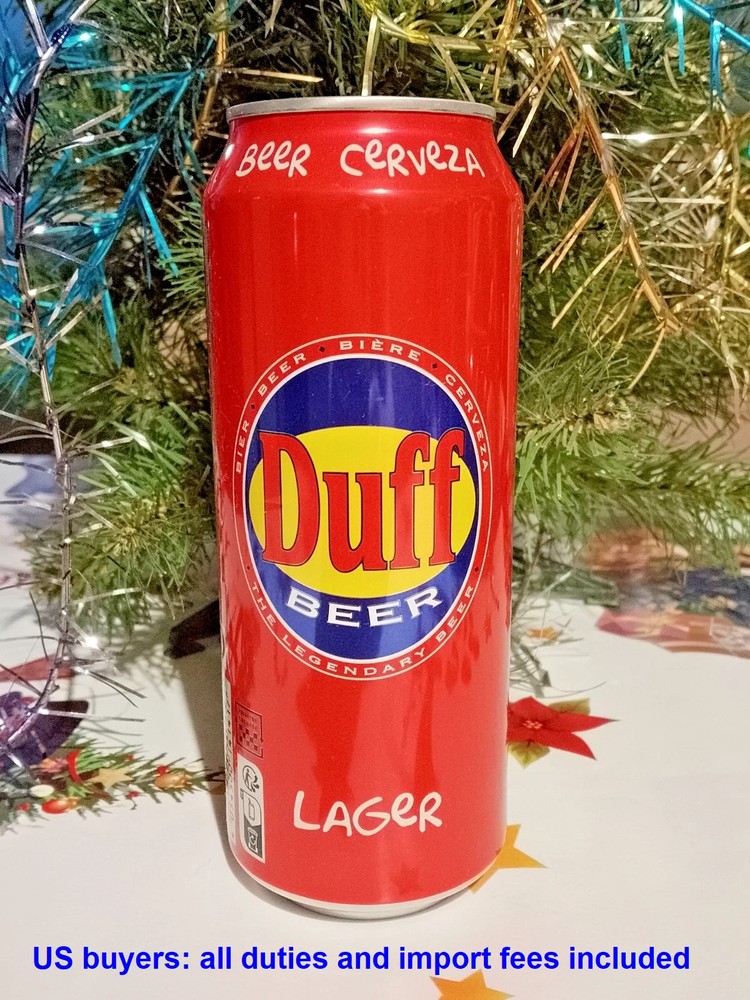 Empty DUFF Beer Can 500ml Bottom Open Collectible Germany 2025