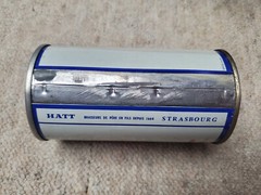 Very old French beer can “Kronenbourg Strasbourg” metal can
