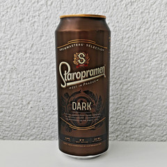 Empty 2021 Staropramen Dark Beer can; 500 ml/16.9 fl oz; TOP – Croatian Edition